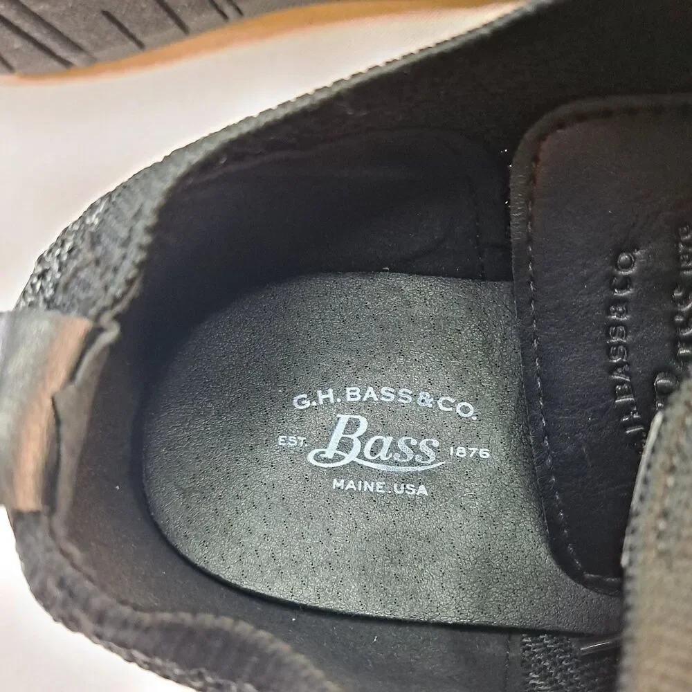G.H. Bass & Co. Connor KT Oxford Mens Gray Black Casual Knit Shoes Size 10